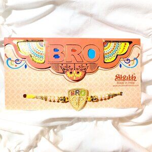 🦋Gold and Pearl Rakhi Bracelet Rakhi for Brother